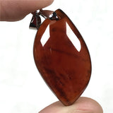Red Garnet Stone Pendant Silver Reiki Gemstone Jewelry