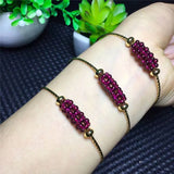 Red Tourmaline Garnet Bracelet Round Beads Crystal Healing Stone