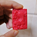Natural Red Tiger Jade Pendant Zodiac Tiger Necklace Gift