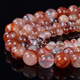 Natural Red Hematoid Quartz AAAA Round Loose Beads