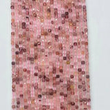 Red Inclusions Crystal Faceted Cube Beads for Jewelry Making