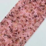Red Inclusions Crystal Faceted Cube Beads for Jewelry Making