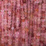 Red Inclusions Crystal Faceted Cube Beads for Jewelry Making