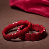 Organic Cinnabar Jades Bracelet Healing Gemstone Fine Jewelry