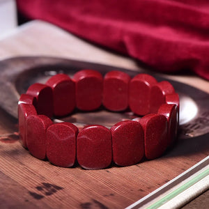 Organic Cinnabar Jades Bracelet Healing Gemstone Fine Jewelry