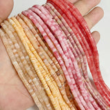 Red Pink Angelite Stone Beads Rondelle Round Abacus Spacer Beads