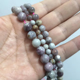 Red Plum Blossom Tourmaline Stone Beads Loose Gemstone