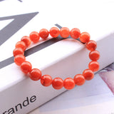 Red Rabbit Rutilated Quartz Crystal Bracelet 7-9mm Round Beads AAAAAA