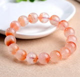 Red Rabbit Rutilated Quartz Crystal Bead Bracelet 10mm 11mm 12mm