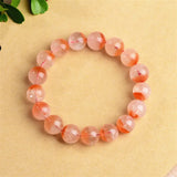 Red Rabbit Rutilated Quartz Crystal Bead Bracelet 10mm 11mm 12mm