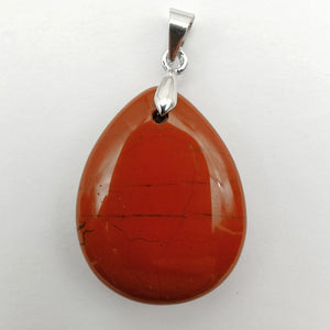 Red Rainbow Stone Teardrop Pendant Lucky Jewelry For Woman Gift S410