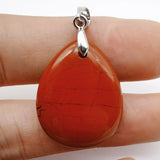 Red Rainbow Stone Teardrop Pendant Lucky Jewelry For Woman Gift S410
