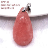 Red Rhodochrosite Necklace Pendant Silver Beads
