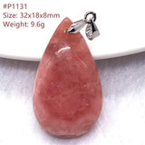 Red Rhodochrosite Necklace Pendant Silver Beads
