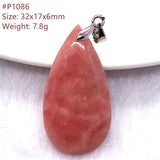 Red Rhodochrosite Pendant Healing Crystal Beads Silver Stone AAAAA