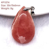 Red Rhodochrosite Pendant Healing Crystal Beads Silver Stone AAAAA