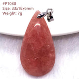 Red Rhodochrosite Pendant Healing Crystal Beads Silver Stone AAAAA