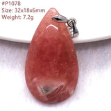 Red Rhodochrosite Pendant Healing Crystal Beads Silver Stone AAAAA