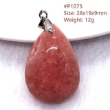 Red Rhodochrosite Pendant Healing Crystal Beads Silver Stone AAAAA
