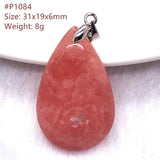 Red Rhodochrosite Pendant Healing Crystal Beads Silver Stone AAAAA