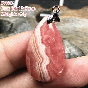 Red Rhodochrosite Pendant Jewelry Luck Crystal Beauty Stone AAAAA