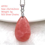 Natural Red Rhodochrosite Pendant Jewelry Water Drop Beads