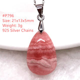 Natural Red Rhodochrosite Pendant Jewelry Water Drop Beads