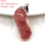 Natural Red Rhodochrosite Pendant Jewelry Water Drop Beads