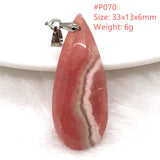 Natural Red Rhodochrosite Pendant Jewelry Water Drop Beads
