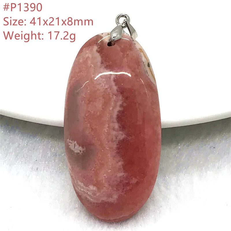 Natural Red Rhodochrosite Pendant Jewelry Water Drop Beads