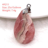 Natural Red Rhodochrosite Pendant Jewelry Water Drop Beads