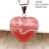 Red Rhodochrosite Pendant Necklace 925 Silver