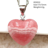 Red Rhodochrosite Pendant Necklace 925 Silver