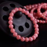 Red Rhodochrosite Round Beads Bracelet Love Woman Rose Gemstone 6-9mm