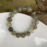 Red Rutilated Quartz Bracelet Titanium Beads 7mm 8mm