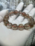 Red Rutilated Quartz Healing Crystal Bracelet Seed Beads Strand