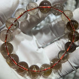 Red Rutilated Quartz Healing Crystal Bracelet Seed Beads Strand