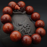 Red Sandalwood Padauk Beads Bracelet Ironwood Bean Prayer Beads Jewelry Bracelet