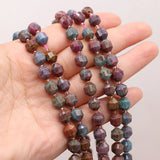 Natural Red Sapphire Beaded Round Faceted Beads 8mm