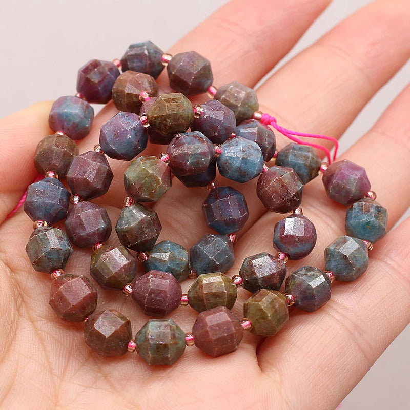 Natural Red Sapphire Beaded Round Faceted Beads 8mm