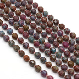 Natural Red Sapphire Beaded Round Faceted Beads 8mm