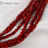 Natural Red Sea Bamboo Beaded DIY Jewelry Loose Beads