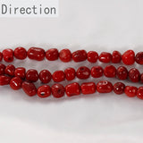 Natural Red Sea Bamboo Beaded DIY Jewelry Loose Beads