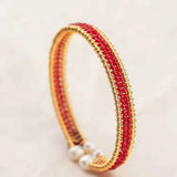 Natural Red Spinel Bead Hand Weave DIY Lucky Bracelets For Women