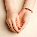 Natural Red Spinel Bead Hand Weave DIY Lucky Bracelets For Women