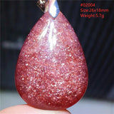 Red Strawberry Quartz Pendant Heart Clear Water Drop Women Star Light Ice