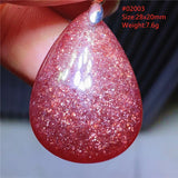 Red Strawberry Quartz Pendant Heart Clear Water Drop Women Star Light Ice