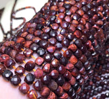 Red Tiger Eye Cube Beads for Jewelry Making Square Shape Quartz
