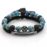 Red Tiger Eye Tree of Life Bead Bracelet with Stainless Steel Charms