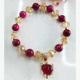 Red Tiger Eye Gemstone Bracelet Fashion Jewelry
